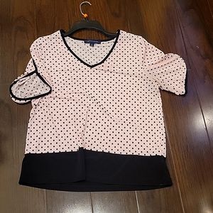 Tommy Hilfiger shirt polkadot pink and black